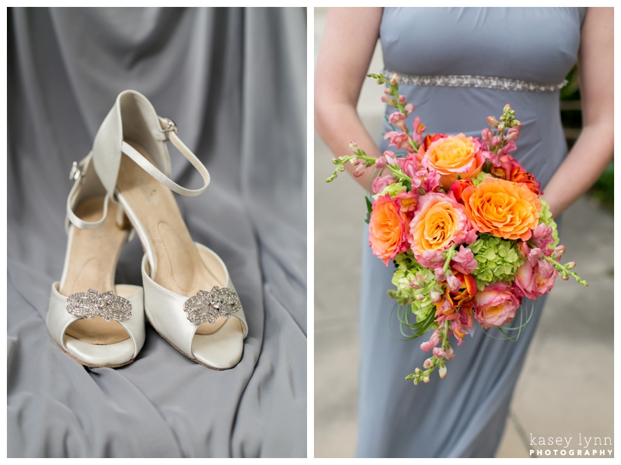 Grey and Orange Wedding Colors / Kasey Lynn Photography
