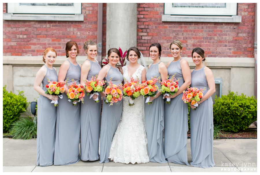 Grey and Orange Wedding Colors / Kasey Lynn Photography