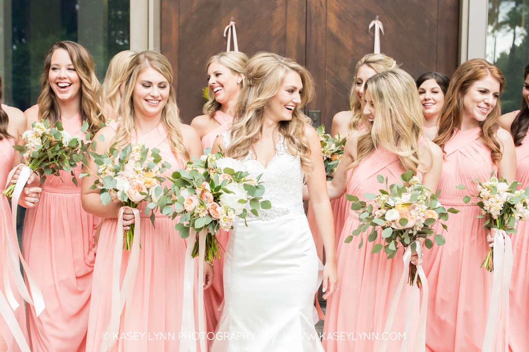 pink bridesmaids dresses_Kasey Lynn Photography