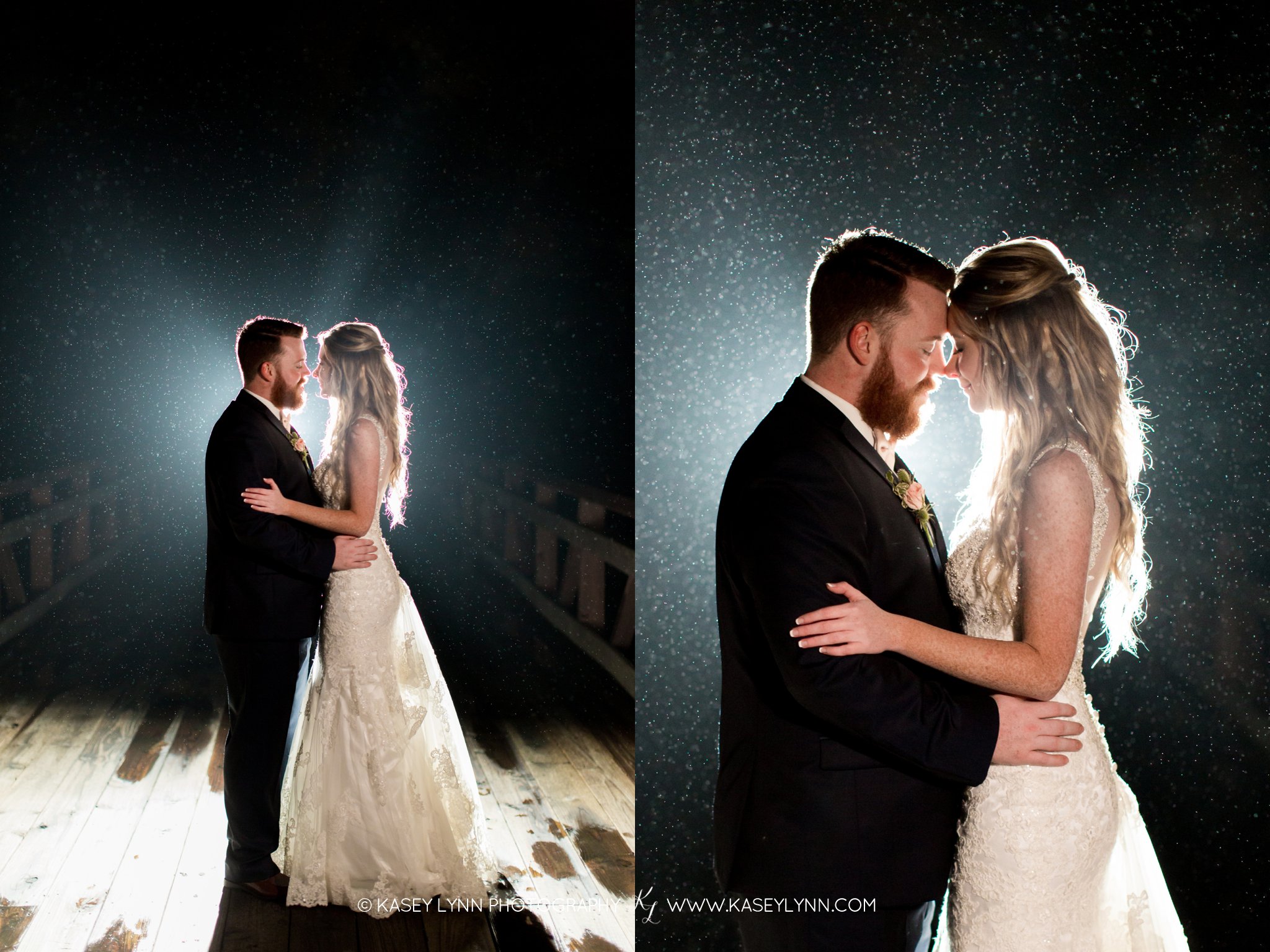 Night time wedding portraits / Kasey Lynn Photography